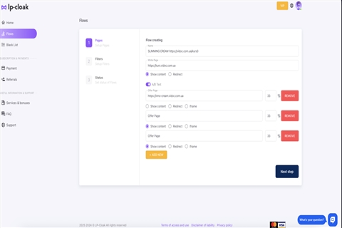 Comparison of cloaking services: Review and selection