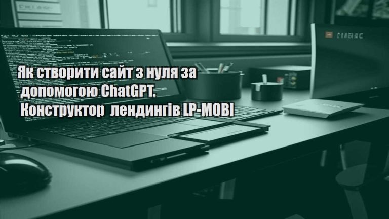 yak stvoryty sajt z nulya za dopomogoyu chatgpt. konstruktor lendyngiv lp mobi