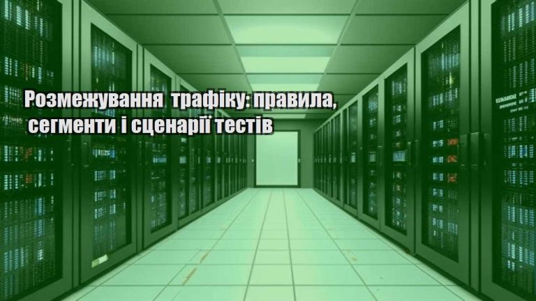 rozmezhuvannya trafiku pravyla segmenty i sczenariyi testiv