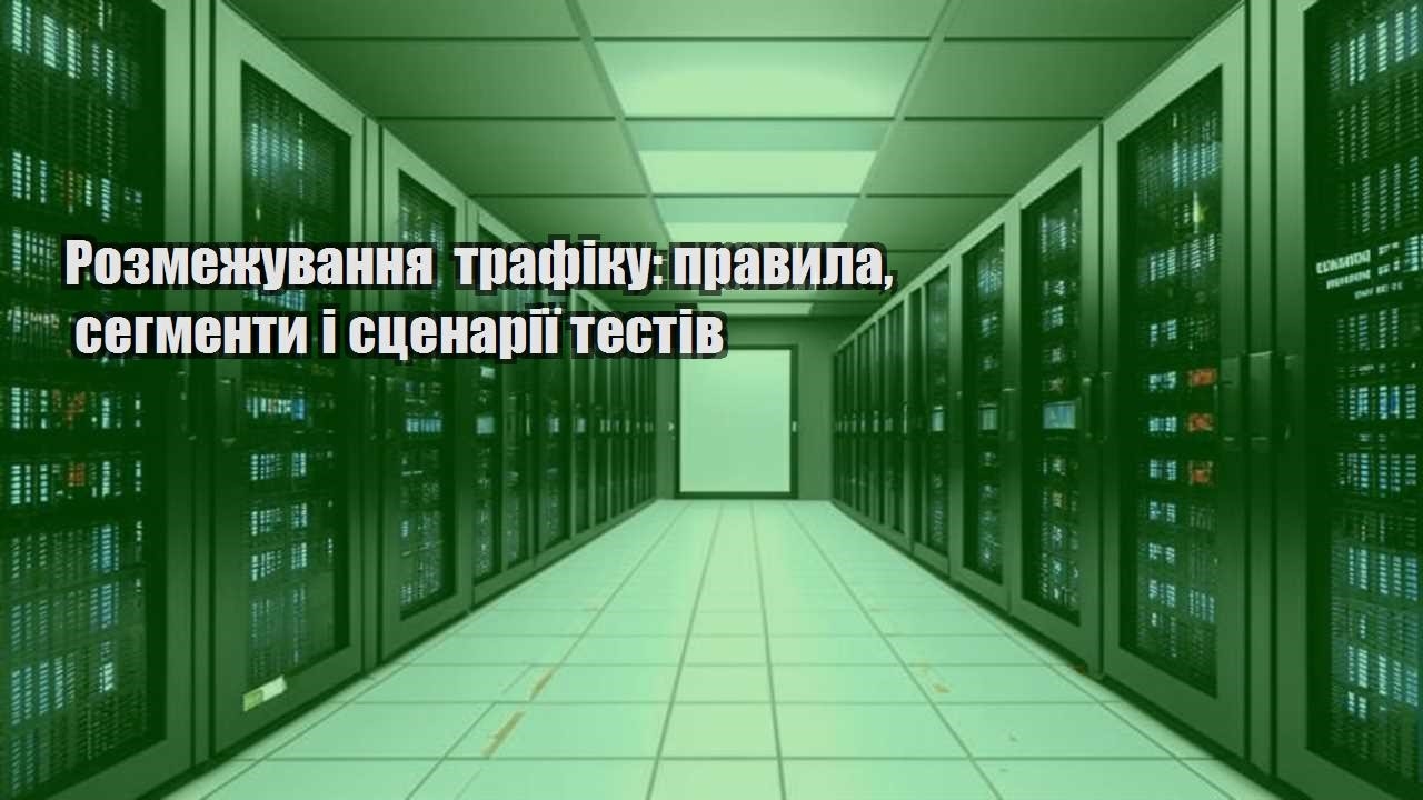 rozmezhuvannya trafiku pravyla segmenty i sczenariyi testiv