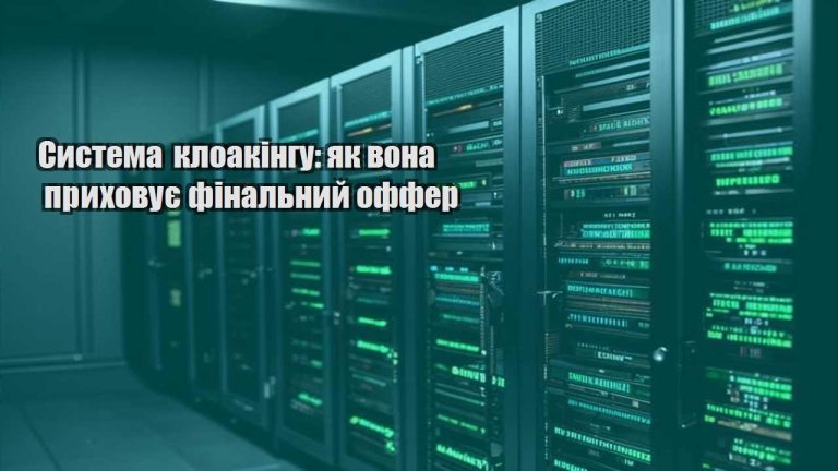 systema kloakingu yak vona pryhovuye finalnyj offer