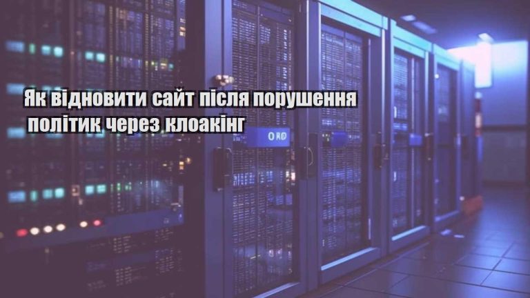 yak vidnovyty sajt pislya porushennya polityk cherez kloaking