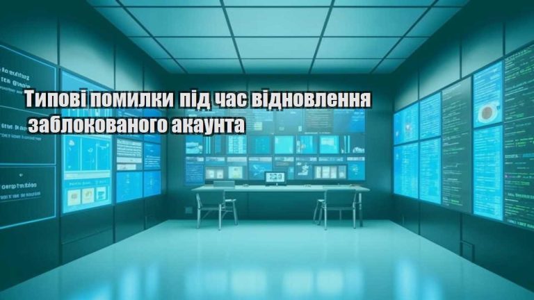 typovi pomylky pid chas vidnovlennya zablokovanogo akaunta