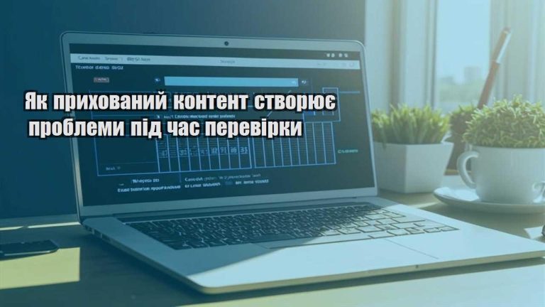 yak pryhovanyj kontent stvoryuye problemy pid chas perevirky